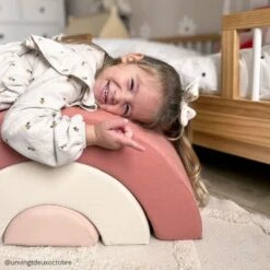 Arc-en-ciel Empilable MILO En Coton Bio Bois De Rose -Joli Nid Magasin arc en ciel 3 coloris bois de rose milk nude rainbow 3 colors rosewood milk nude charlie crane OD