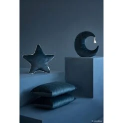 Coussin étoile Aristote Velvet Night Blue -Joli Nid Magasin aristote star velvet cushion 40x40 night blue nobodinoz OC