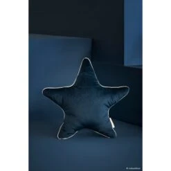 Coussin étoile Aristote Velvet Night Blue -Joli Nid Magasin aristote star velvet cushion 40x40 night blue nobodinoz OD