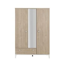Joli Nid Magasin -Joli Nid Magasin armoire 3 portes 1 tiroir marcel l136 h195 p58 chene blond gautier meubles OB