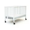Lit Bébé Pliant Confort 60x120 Cm Blanc -Joli Nid Magasin at4 lit bebe pliant a roulettes 60x120 confort blanc at4 OA