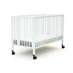 Lit Bébé Pliant Confort 60x120 Cm Blanc