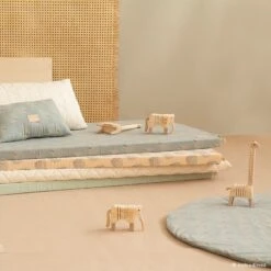 Matelas De Sol Coton Bio St Barth Blue Gatsby Cream -Joli Nid Magasin blue gatsby cream nobodinoz 213201 OB