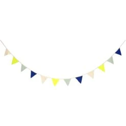 Meri-Meri Guirlande Fanions Bleus Tricotés