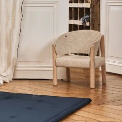 Chaise Enfant SABA Beige En Hêtre Brut -Joli Nid Magasin chaise saba beige en hetre brut charlie crane OE