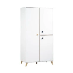Chambre Duo Lit évolutif Bébé Combiné 60x120 Cm En 90x190 Cm + Armoire Oslo Goutte -Joli Nid Magasin chambre lit combine armoire oslo goutte sauthon meubles OE