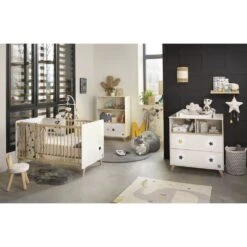 Chambre Trio évolutif Bébé Lit Little Big Bed 70x140 Cm + Armoire + Commode Oslo Etoile 18 Chambre Trio évolutif Bébé Lit Little Big Bed 70x140 Cm + Armoire + Commode Oslo Etoile -Joli Nid Magasin chambre trio lit little big bed 140 x 70 commode armoire oslo etoile sauthon meubles OH