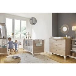 Chambre Trio Lit 70x140 Cm + Armoire 3 Portes + Commode Marcel -Joli Nid Magasin chambre trio marcel lit 70x140 armoire 3p commode galipette OG