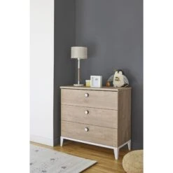 Chambre Trio Lit 70x140 Cm + Armoire 3 Portes + Commode Marcel -Joli Nid Magasin chambre trio marcel lit 70x140 armoire 3p commode galipette OI