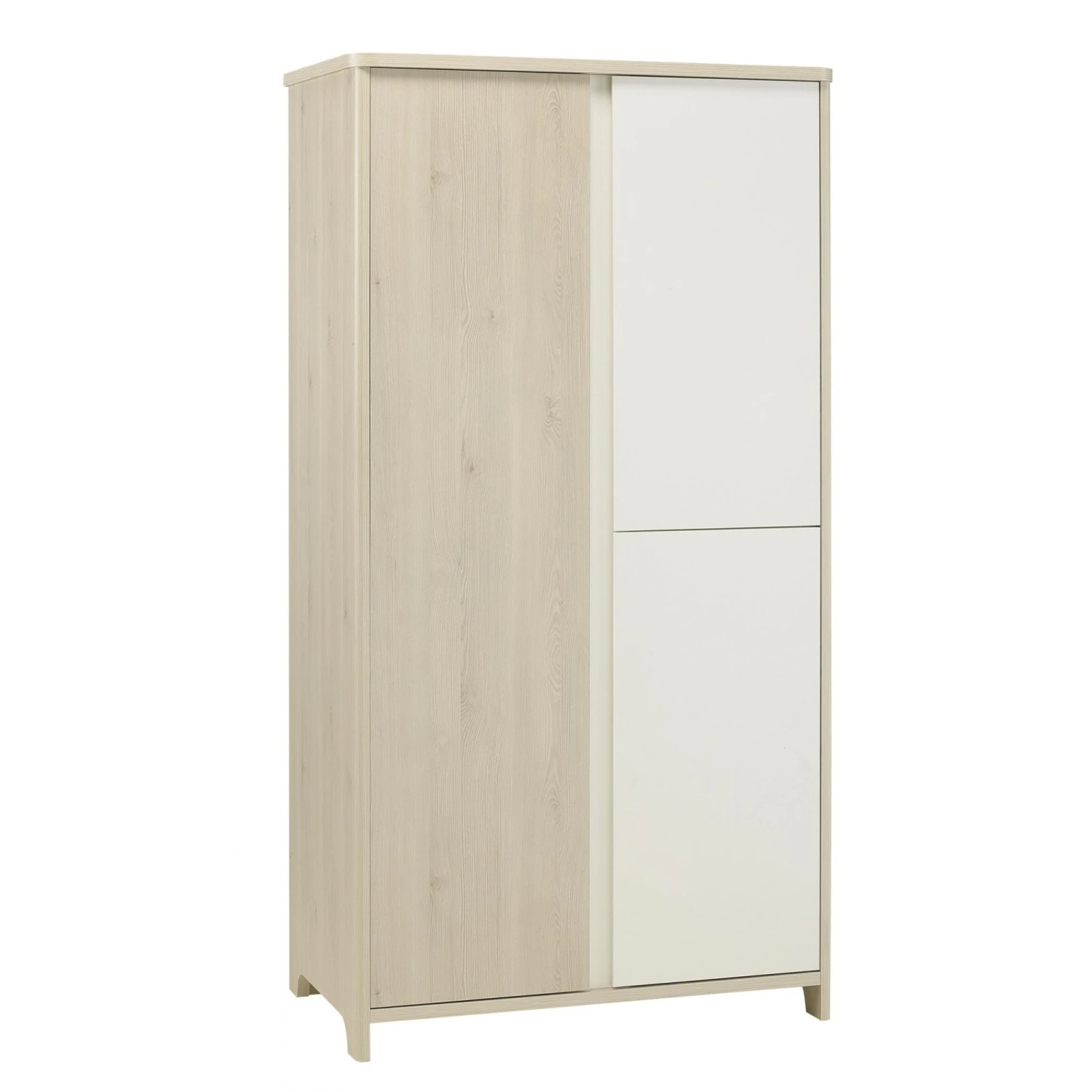 Chambre Trio Lit 70x140 Cm + Armoire + Commode Sacha Pin Blanchi 7 Chambre Trio Lit 70x140 Cm + Armoire + Commode Sacha Pin Blanchi – Image 5