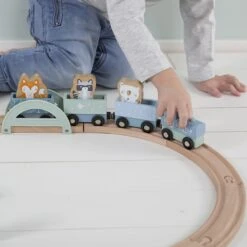 Little Dutch Circuit Train En Bois Adventure Blue -Joli Nid Magasin circuit train en bois adventure blue little dutch OC