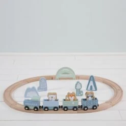 Little Dutch Circuit Train En Bois Adventure Blue -Joli Nid Magasin circuit train en bois adventure blue little dutch OE