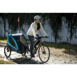 Thule Remorque De Vélo Coaster 2 XT Blue -Joli Nid Magasin coaster 2 xt bike trailerstroll blue thule OI