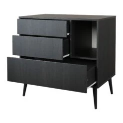 Commode 3 Tiroirs 1 Niche Cocoon Eboni -Joli Nid Magasin cocoon commode eboni quax OC
