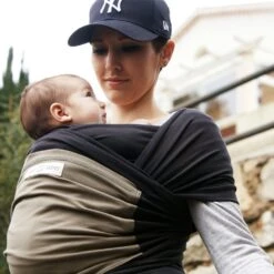 Écharpe De Portage L'originale Anthracite Poche Olive -Joli Nid Magasin echarpe loriginale jpmbb anthracite poche olive love radius OF