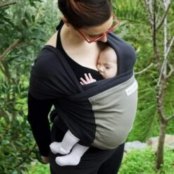 Écharpe De Portage L'originale Anthracite Poche Olive -Joli Nid Magasin echarpe loriginale jpmbb anthracite poche olive love radius OG