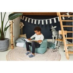 Jollein Fauteuil Enfant Beanbag Ash Green -Joli Nid Magasin fauteuil beanbag ash green jollein OD