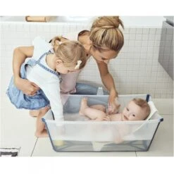 Stokke Baignoire Flexi Bath Verte + Transat De Bain -Joli Nid Magasin flexibath bundle transparent green stokke OH