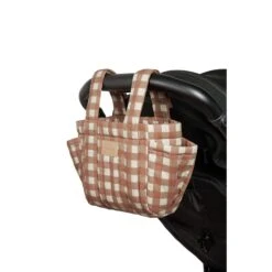 Organisateur De Poussette Terracotta Checks -Joli Nid Magasin hyde park stroller organizer 42x22x12 terracotta checks nobodinoz OD