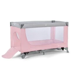 Kinderkraft Lit Parapluie Leody Avec Accessoires - Pink -Joli Nid Magasin kinderkraft folding bed leody pink with accessories kinderkraft OH