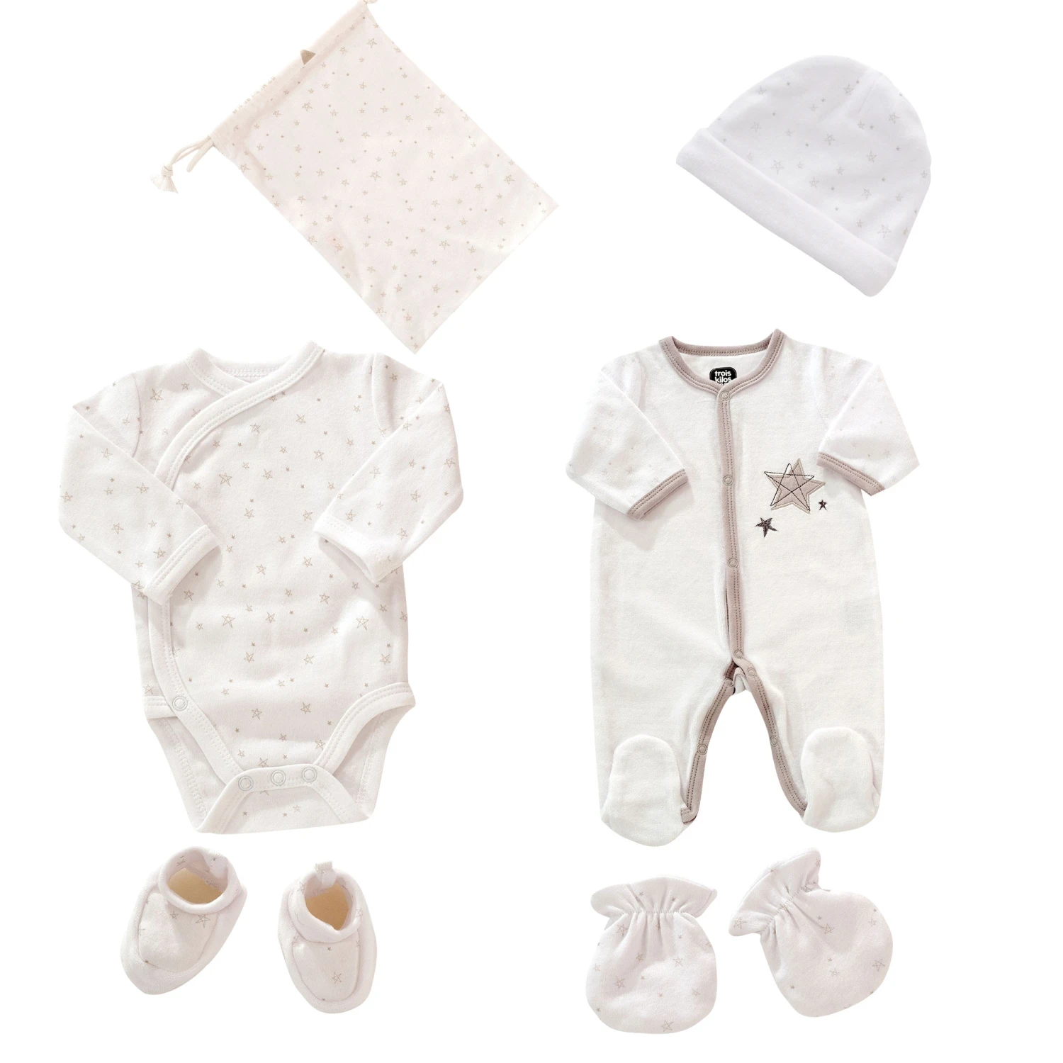 Kit Naissance 6 Pièces 0 Mois - Gris 3 Kit Naissance 6 Pièces 0 Mois - Gris