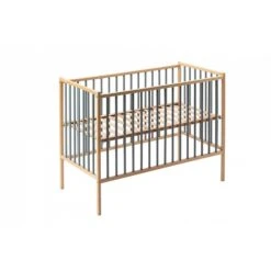 Lit En Bois 60x120 Cm Rémi Hybride Bleu Gris -Joli Nid Magasin lit remi 60x120 hybride bleu gris combelle OB