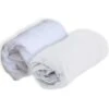 Lot 1 Alèse + 1 Drap Housse 60x120 Cm Blanc -Joli Nid Magasin lot 1 alese pu 1 drap housse 60x120 cm blanc doux nid OA