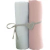 Lot De 2 Draps Housse 70x140 Cm Blanc Et Rose -Joli Nid Magasin lot de 2 draps housse blancrose 70x140cm jersey carde 130grm 100 coton babycalin OA