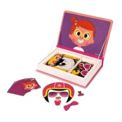 Janod Jeu Magnéti'book Crazy Face Fille -Joli Nid Magasin magneti book crazy faces fille janod OE