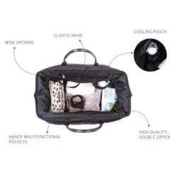 Childhome Sac à Langer Mommy Bag Matelassé Noir -Joli Nid Magasin mommy bag puffered noir childhome OF