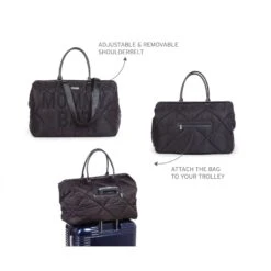 Childhome Sac à Langer Mommy Bag Matelassé Noir -Joli Nid Magasin mommy bag puffered noir childhome OJ
