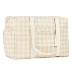 Sac à Langer Opéra Nid D'abeille Ivory Checks