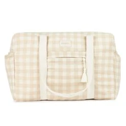 Sac à Langer Opéra Nid D'abeille Ivory Checks -Joli Nid Magasin opera waterproof maternity bag 29x46x20 ivory checks nobodinoz OC