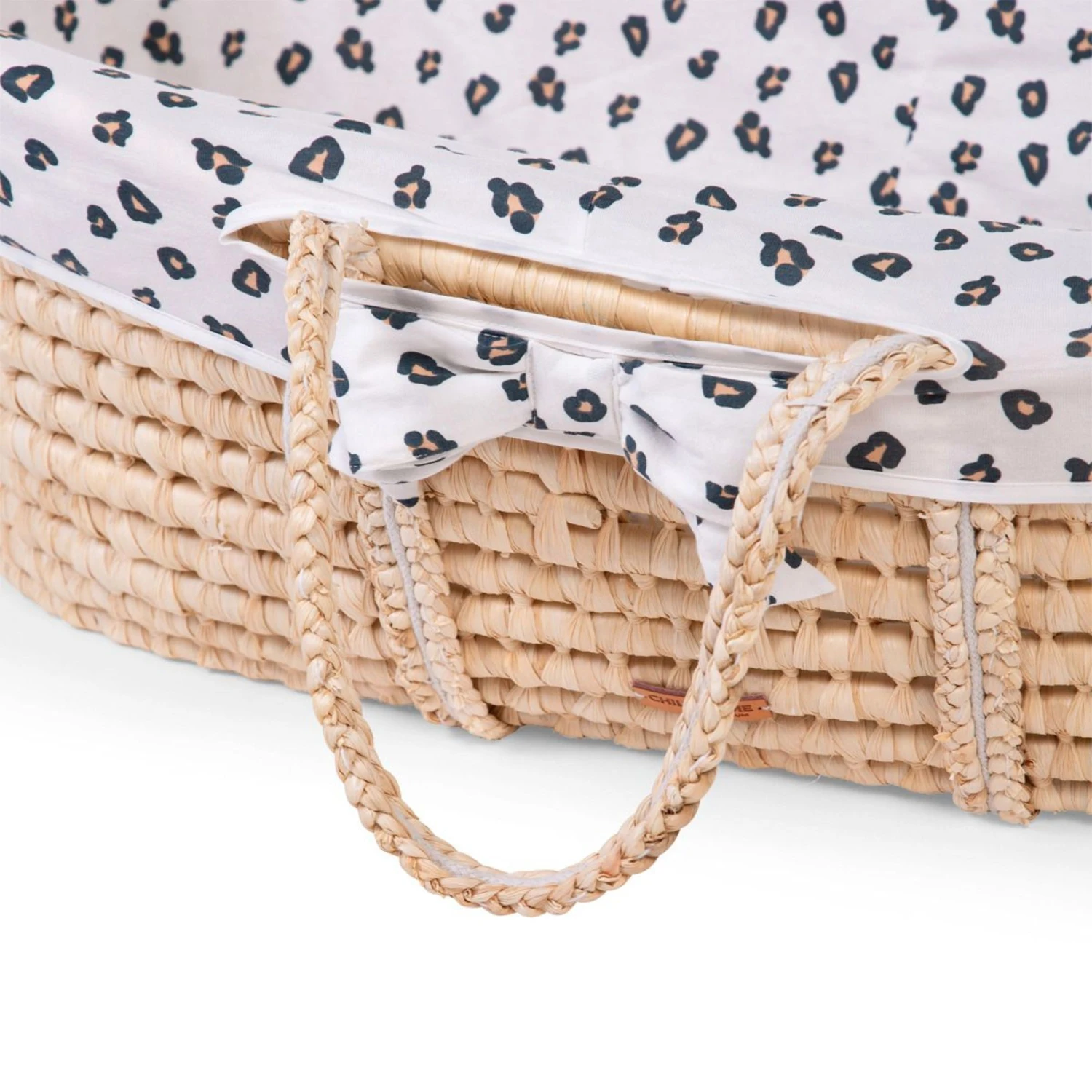 Childhome Couffin Panier Moise Natural + Matelas + Habillage Jersey Léopard 4 Childhome Couffin Panier Moise Natural + Matelas + Habillage Jersey Léopard – Image 2