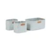 Childhome Lot De 3 Paniers à Suspendre Gris -Joli Nid Magasin paniers a suspendre set de 3 gris clair childhome OA