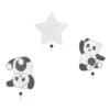 Lot De 3 Patères Panda Chao Chao -Joli Nid Magasin pateres set de 3 panda sauthon OA