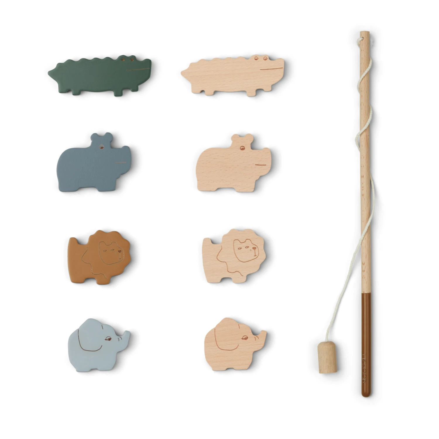 Liewood Jeu De Pêche En Bois Safari Golden Caramel Multi Mix 3 Liewood Jeu De Pêche En Bois Safari Golden Caramel Multi Mix