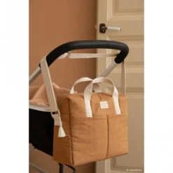 Sac à Langer Gala Nid D'abeille Caramel -Joli Nid Magasin sac a langer impermeable gala 35x27x14 caramel nobodinoz OE