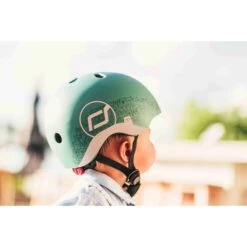Scoot & Ride Casque Pour Enfant Taille XS Vert Foret Réfléchissant -Joli Nid Magasin sr casque xs vert foret reflechissant scoot ride OD