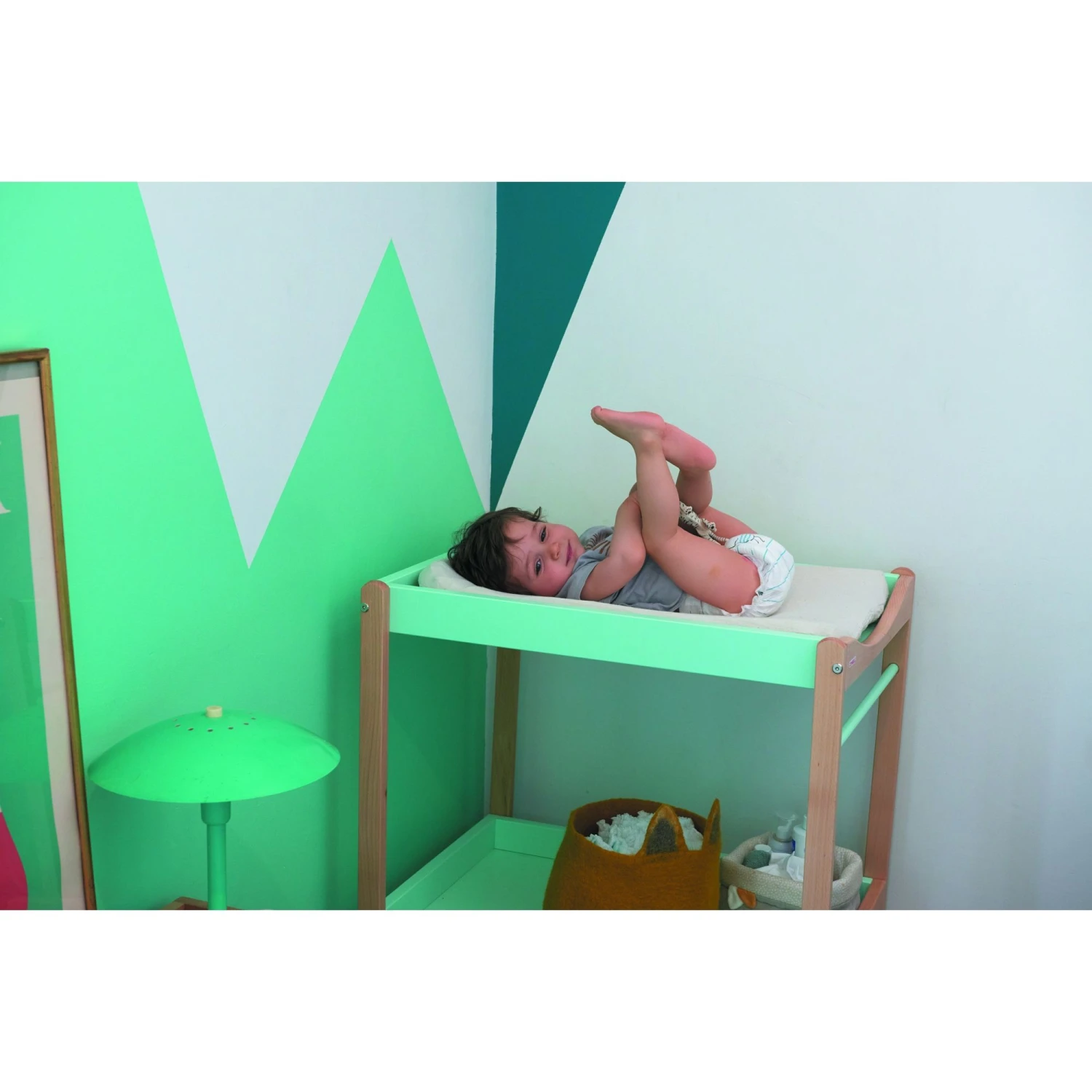 Table à Langer Avec 2 Plateaux Margot Hybride Gris 8 Table à Langer Avec 2 Plateaux Margot Hybride Gris – Image 6