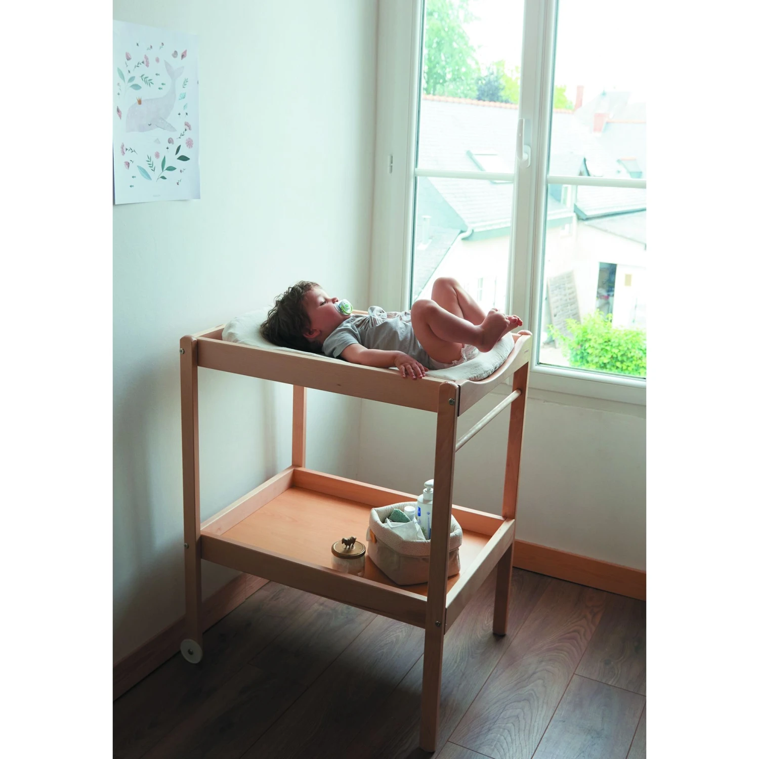 Table à Langer Avec 2 Plateaux Margot Hybride Gris 9 Table à Langer Avec 2 Plateaux Margot Hybride Gris – Image 7