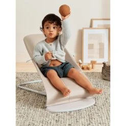 BabyBjörn Transat Bébé Balance Soft Coton Et Jersey Beige Et Gris Cadre Gris Clair -Joli Nid Magasin transat balance soft cadre gris clair cotonjersey beigegris babybjorn OC