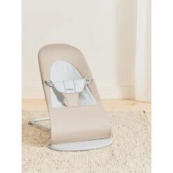 BabyBjörn Transat Bébé Balance Soft Coton Et Jersey Beige Et Gris Cadre Gris Clair -Joli Nid Magasin transat balance soft cadre gris clair cotonjersey beigegris babybjorn OH