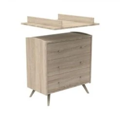 Chambre Trio Lit Bébé Little Big Bed 70x140 + Armoire + Commode Access Bois -Joli Nid Magasin trio lit bebe little big bed 140x70 commode 3 tiroirs armoire access bois sauthon meubles OE