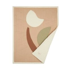 Plaid Matelassé 73x95 Cm Tulipe -Joli Nid Magasin tulip quilted blanket 73x95 nobodinoz OB