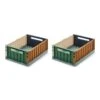 Liewood Lot De 2 Boîtes De Rangement Weston Taille M Sea Blue Mix -Joli Nid Magasin weston storage box m 2 pack 6915 sea blue mix liewood OA