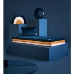 Matelas De Sol 60x120 Cm Zanzibar Velvet Night Blue -Joli Nid Magasin zanzibar velvet mattress 120x60x4 night blue nobodinoz OC